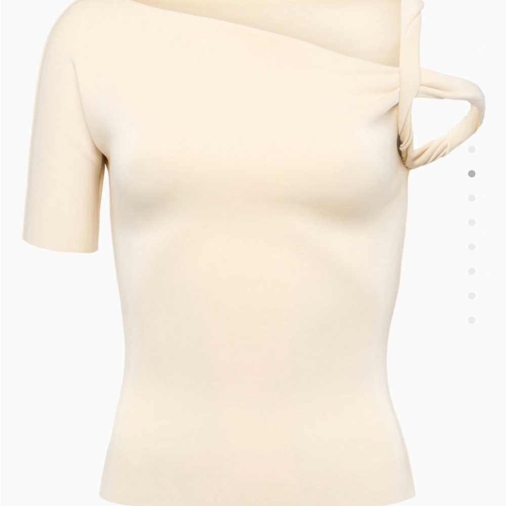 khy sueded stretch twisted top- stone